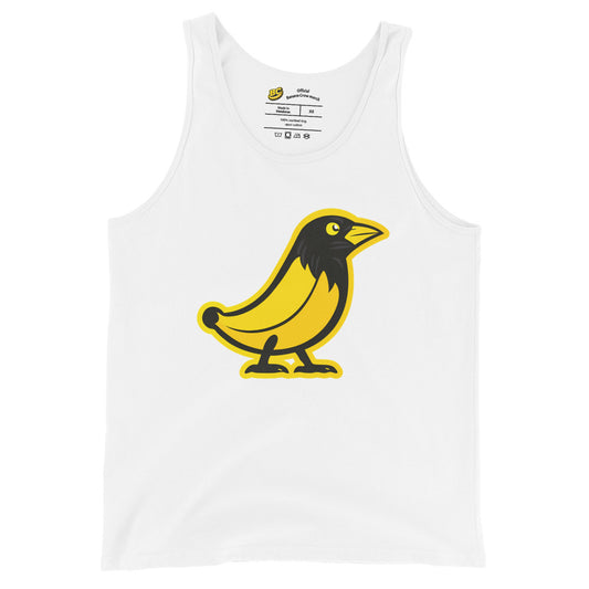 Banana Crow The Tank graphic tank top in White front view