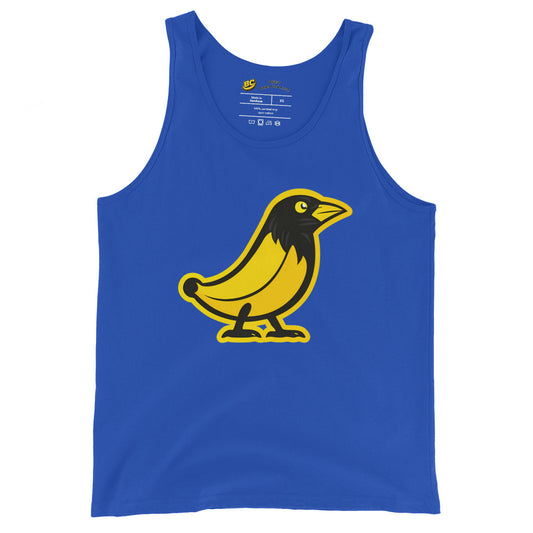 Banana Crow The Tank graphic tank top in True Royal front view