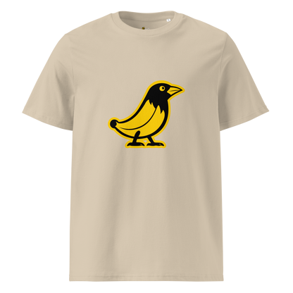Banana Crow The Caw Caw organic cotton tee in Desert Dust front view