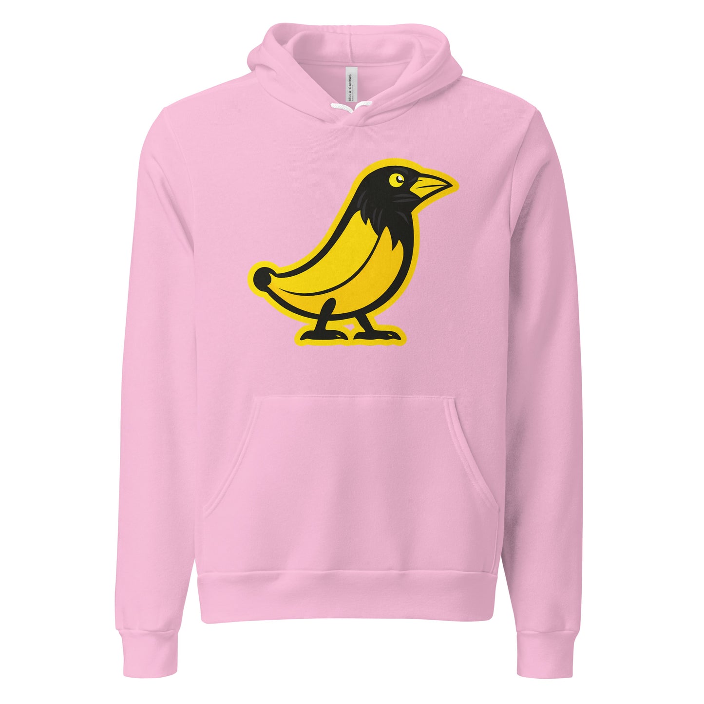 Banana Crow In the Hood graphic pullover hoodie in Lilac front view