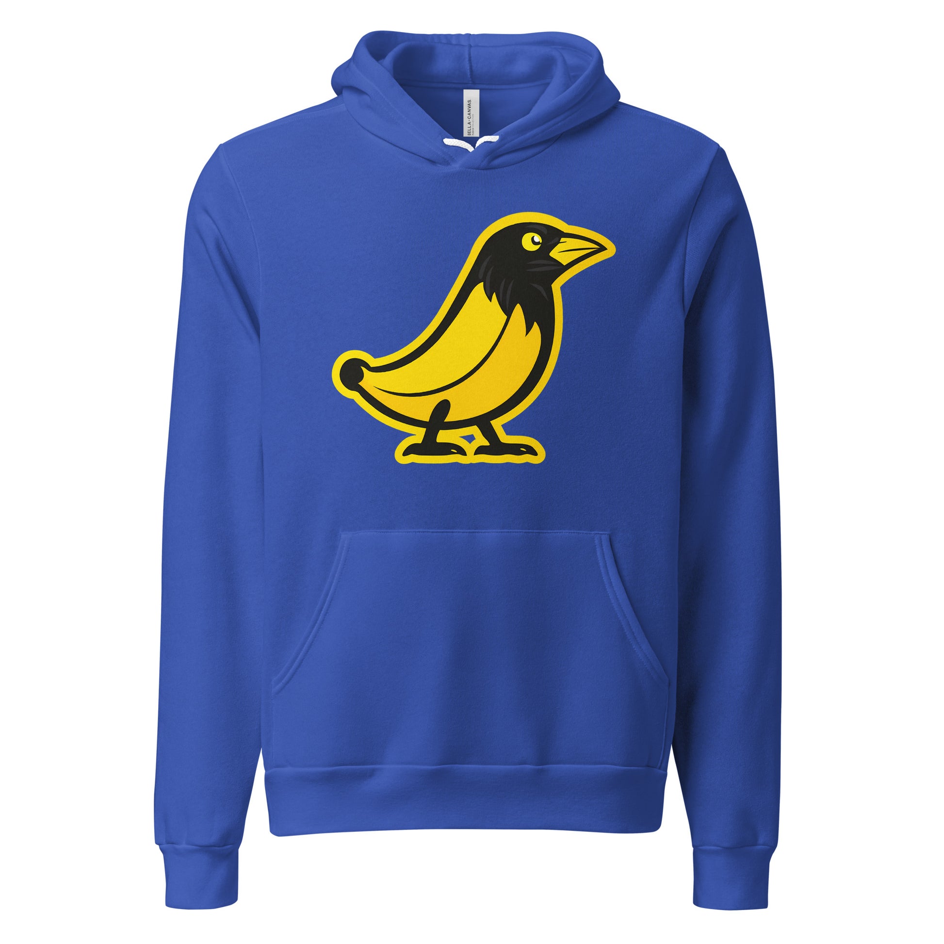 Banana Crow In the Hood graphic pullover hoodie in True Royal front view