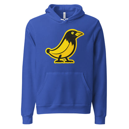 Banana Crow In the Hood graphic pullover hoodie in True Royal front view