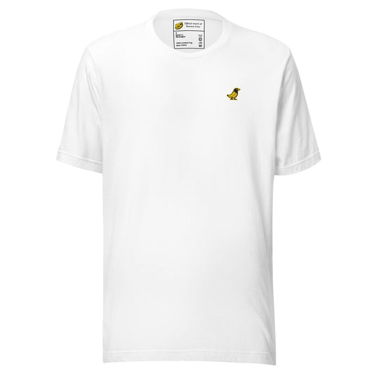Banana Crow The Style embroidered t-shirt in White front view